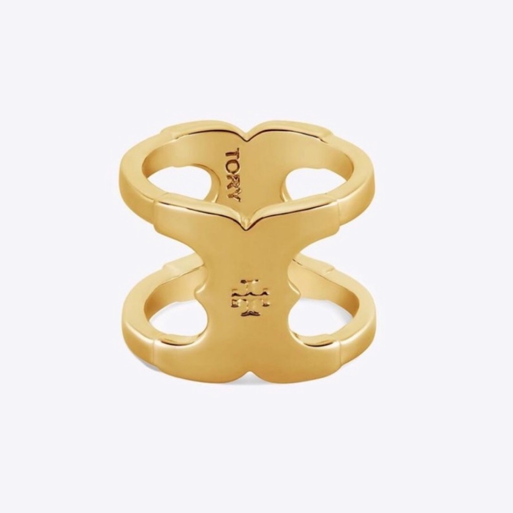 ♊️ Tory Burch Gold Gemini Logo Wrap Ring
